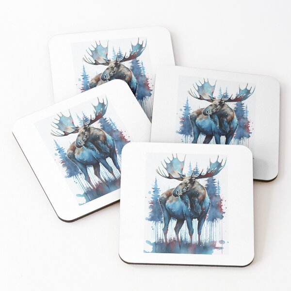 Item preview, American Moose - Watercolor paint designed and sold by anbraangiolini.