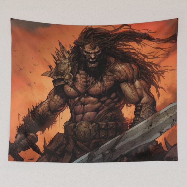 Item preview, Barbarian Warrior Savage Fury designed and sold by Nightarcade.
