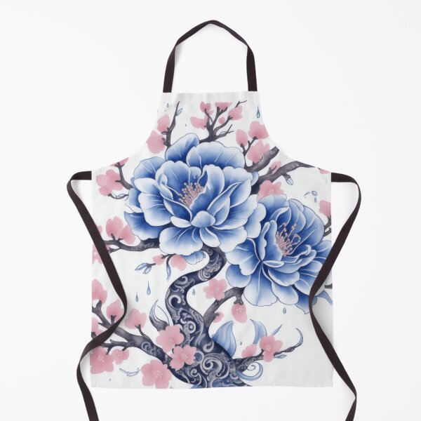 Aperçu de l'œuvre fond de fleurs de cerisier bleu rose sakura créée et vendue par jkrphoto.