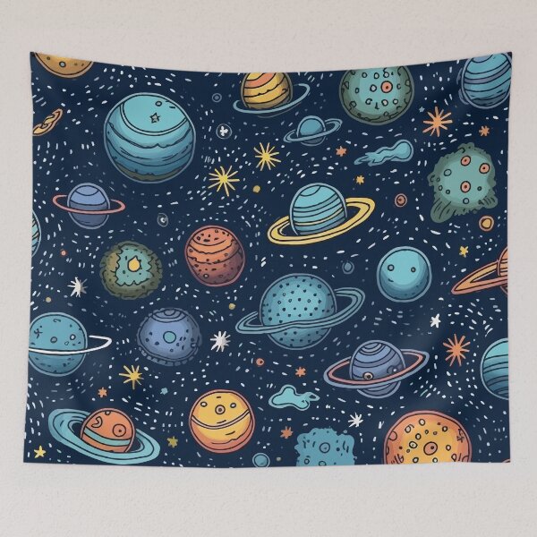 Item preview, Planets Pattern - A galactic design for space lovers designed and sold by SketchyPedals.