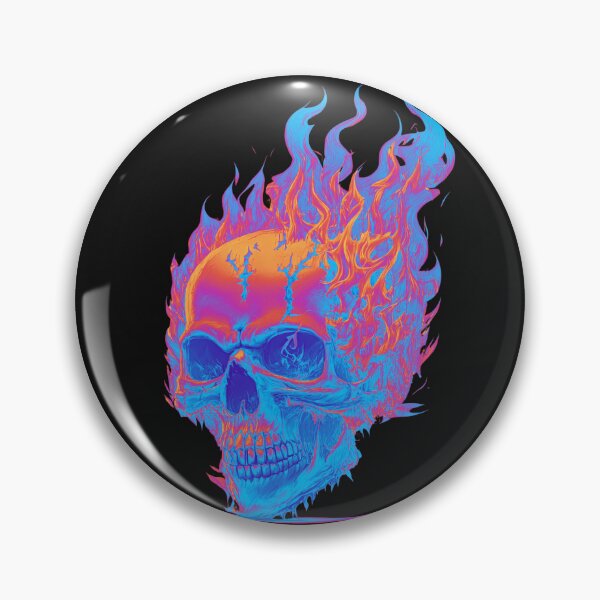 Item preview, skull on fire designed and sold by fleurdesignart.