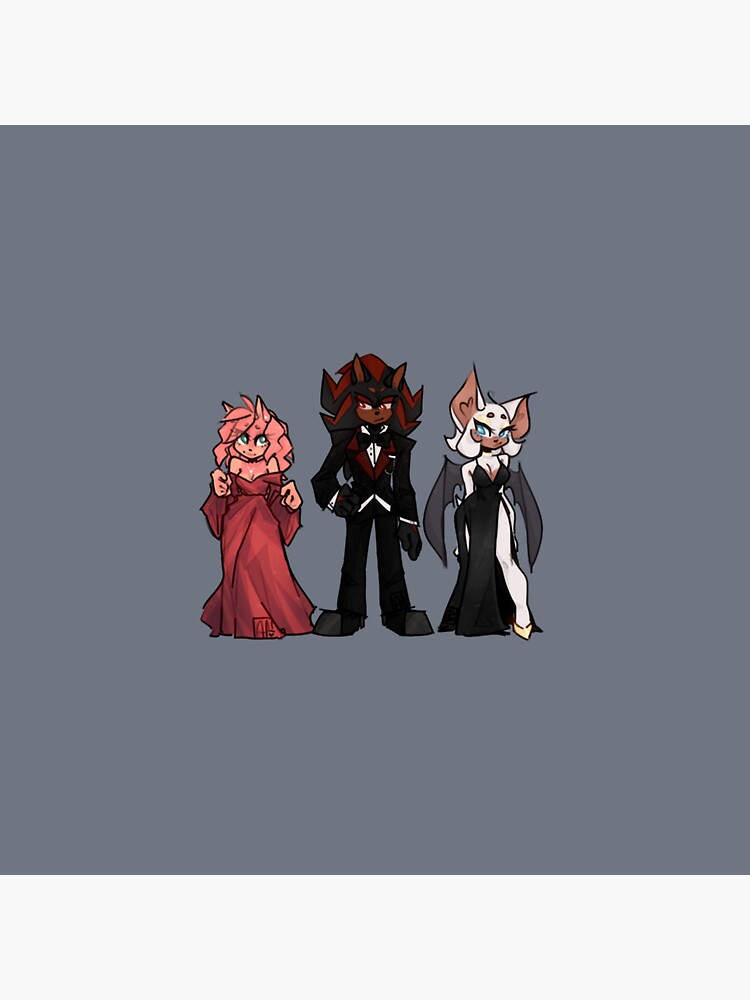 Amy, Shadow, Rouge (Formal Attire) Postcard for Sale by ArtzyPaw