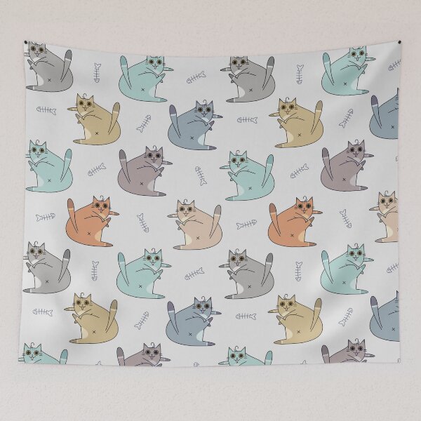 Item preview, Colorful Funny Cat Butt Pattern Design designed and sold by artbybiyan.
