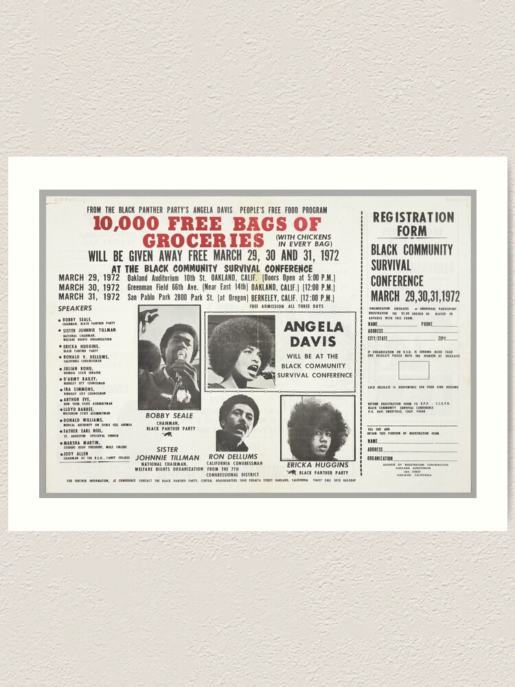 black-panther-party-free-food-program-art-print-for-sale-by-sourceoflife-redbubble for Free Printable Black Panther Birthday Invitations Black Panther Party Free Food Program