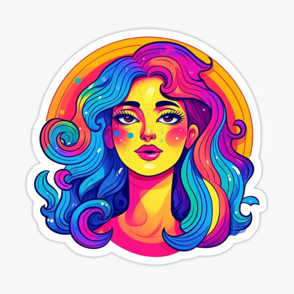 Artikel-Vorschau von Pride Girl Rainbow Hair, designt und verkauft von ColourfulAnni.