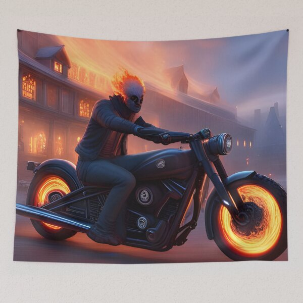 Item preview, Ghost Biker In Flames 01 designed and sold by tpixx.