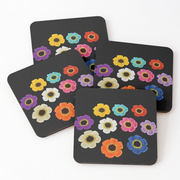 Item preview, Crochet flowers multicolored designed and sold by Sasidenidesign.
