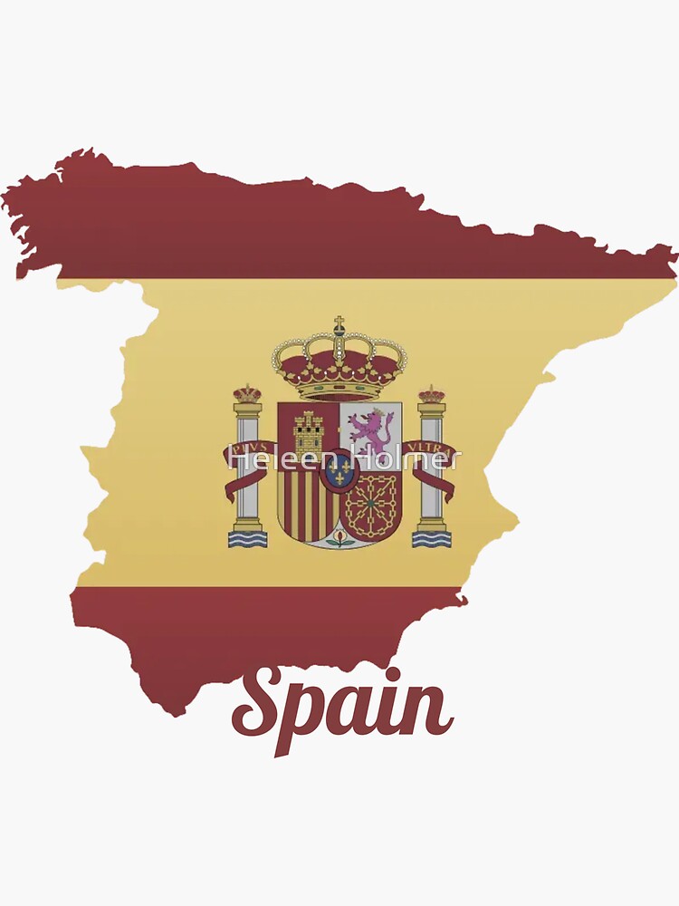 Mapa de la bandera de España España' Pegatina