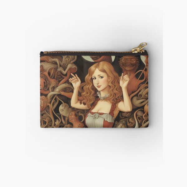 Item preview,  A beautiful woman from the middle ages surrounded by Demons and Fallen angels at court after Hieronymus Bosch designed and sold by Vintage Designs +.