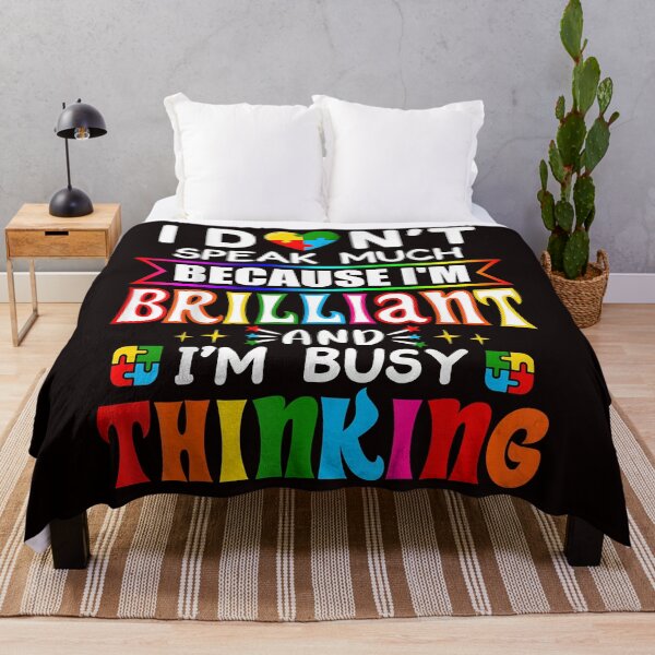 Item preview, I Dont Speak Much Brilliant Autism Autistic Boys Girls Gift designed and sold by NakitaHalbe.