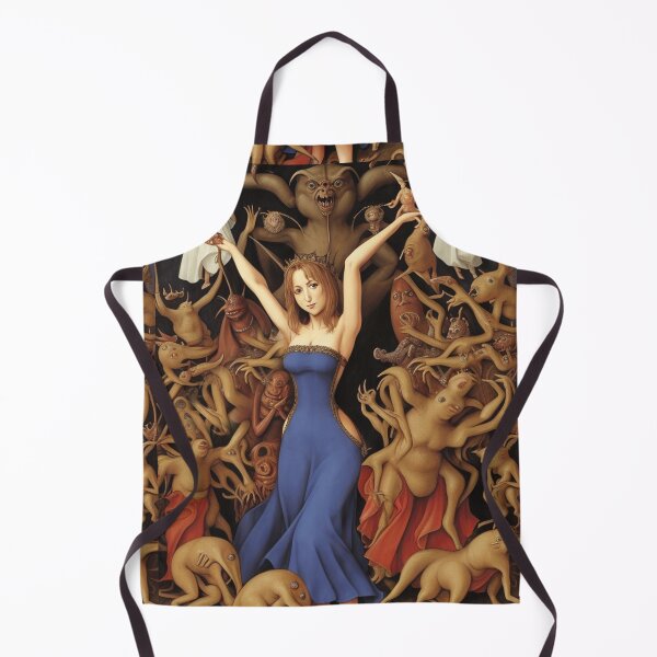 Item preview, A beautiful woman from the middle ages surrounded by Demons and Fallen angels at court after Hieronymus Bosch designed and sold by Vintage Designs +.