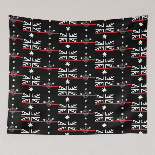 Item preview, NSWFR Australian Thin Red Line Flag (Black & White) designed and sold by RENAGADE4LYF.