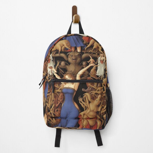 Item preview, A beautiful woman from the middle ages surrounded by Demons and Fallen angels at court after Hieronymus Bosch designed and sold by Vintage Designs +.