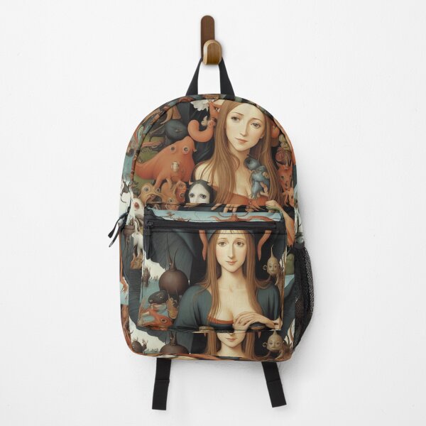 Item preview, A beautiful woman from the middle ages surrounded by Demons and Fallen angels at court after Hieronymus Bosch designed and sold by Vintage Designs +.
