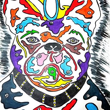 Aperçu de l'œuvre Popdog Art Boston Terrier : illustration canine colorée ! de doudouedition