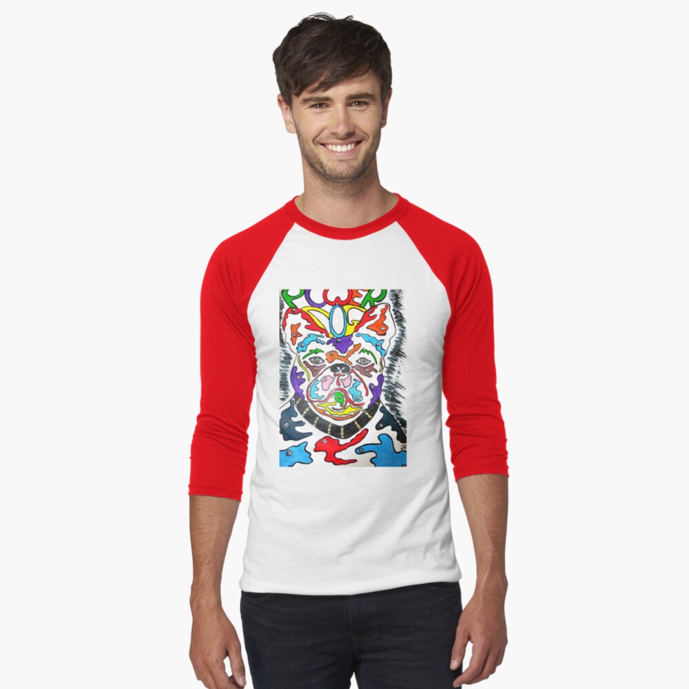 Aperçu de l'œuvre T-shirt baseball manches ¾ créée et vendue par doudouedition.