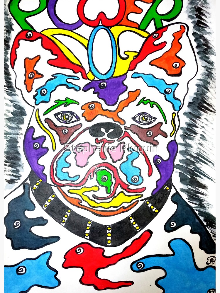 Aperçu 3 sur 3. Sticker avec l'œuvre Popdog Art Boston Terrier : illustration canine colorée ! créée et vendue par doudouedition.