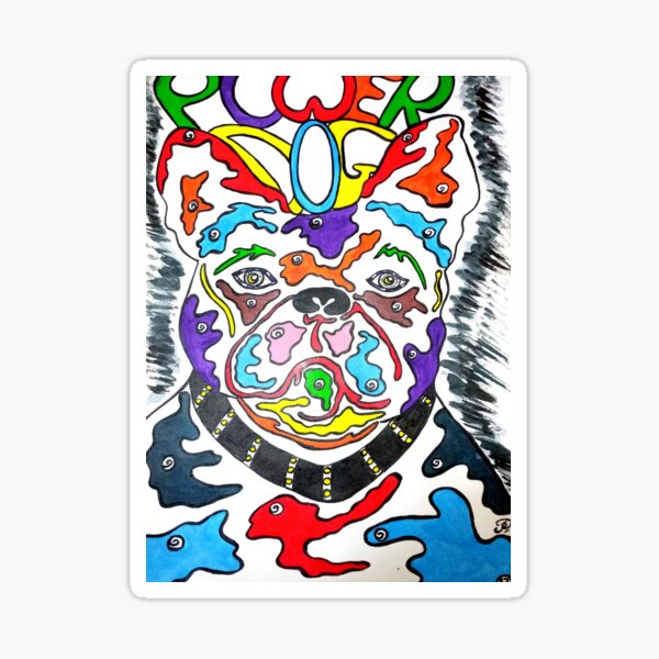 Popdog Art Boston Terrier : illustration canine colorée ! Sticker