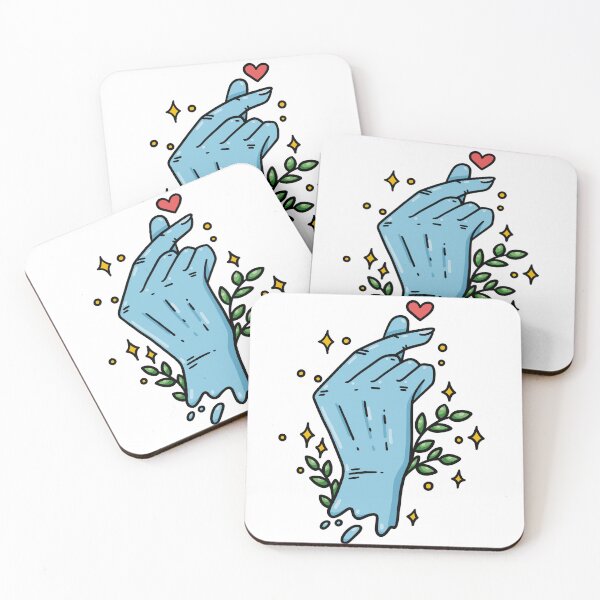 Item preview, Heart with Blue Hand Love Symbol designed and sold by GingerandMilk.