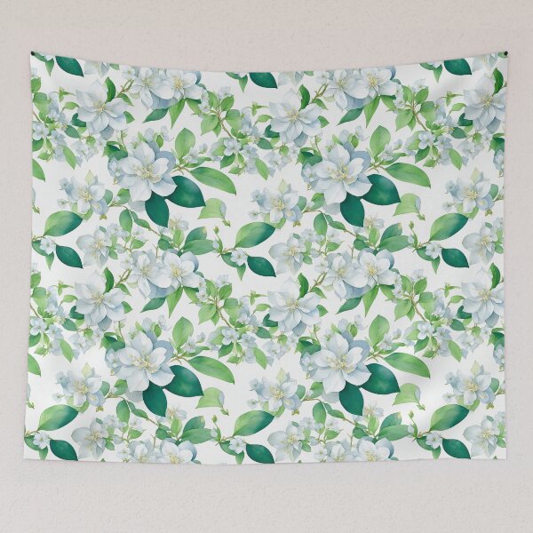 Artikelvorschau, Aquarell Philadelphus lewisii Blume entworfen und verkauft von ohmdesignart.