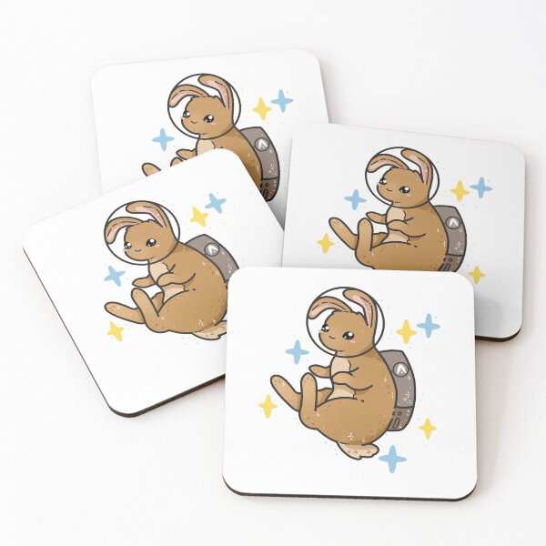 Item preview, Bunny Astronaut with Stars - Adventure Rabbits in Space designed and sold by GingerandMilk.