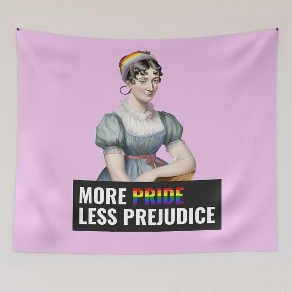 Item preview, More pride less prejudice, Jane Austin pride, rainbow, LGBTQ designed and sold by Salvatore  Mars.