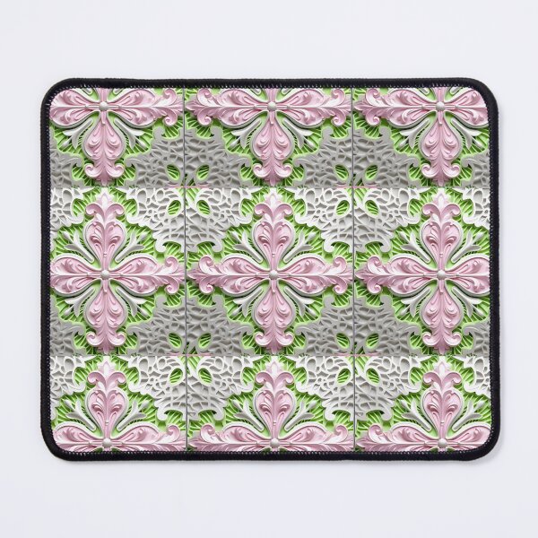 Artikelvorschau, Pink and Bright Lime Green Pattern With Filigree entworfen und verkauft von MiracleROLArt.