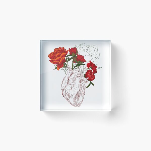 Item preview, drawing Human heart with flowers designed and sold by Olga Berlet.