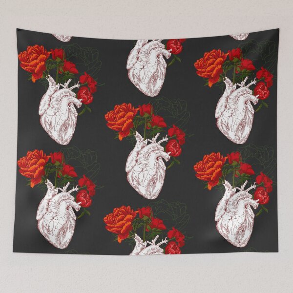 Item preview, drawing Human heart with flowers designed and sold by Olga Berlet.