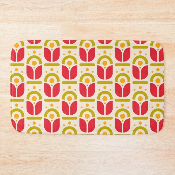 Item preview, KF 0002 G Minimalist Vintage Retro 70s Modern Geometric Floral designed and sold by KhakiFinch.