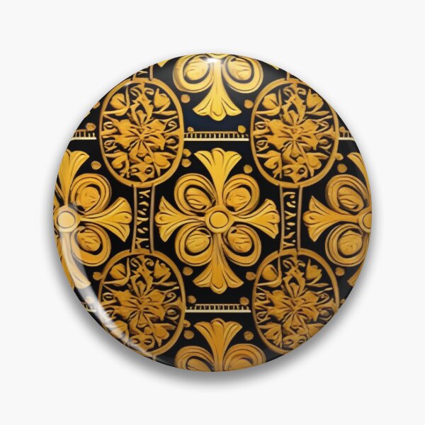 Item preview, Gold and Black Russian Fairytale Art Design, Hohloma Inspired, Flowers designed and sold by MiracleROLArt.