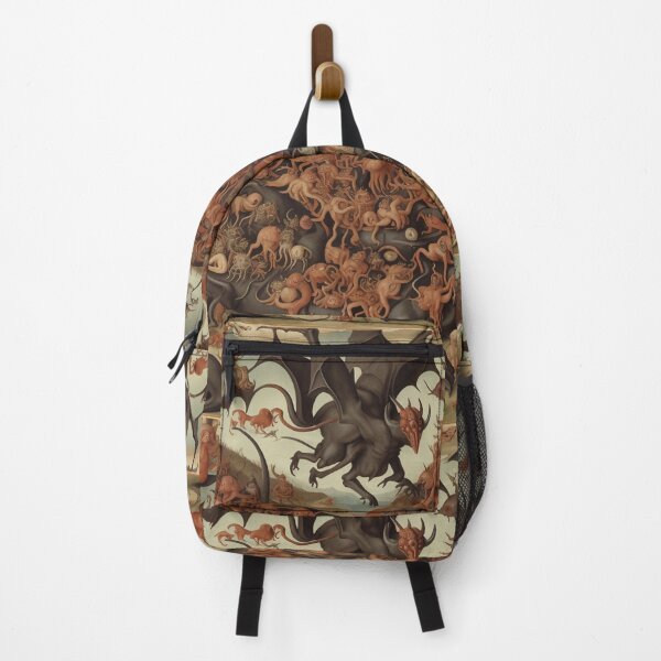 Item preview, a landscape of Hell featuring demons and  The Denizens of Hell  - after Hieronymus Bosch designed and sold by Vintage Designs +.
