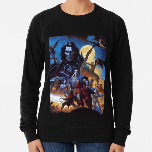 Item preview,   Fantasy art of a Barbarian hero and evil vampires as a 80s style sword and sorcery movie poster designed and sold by Vintage Designs +.