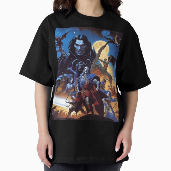 Item preview,   Fantasy art of a Barbarian hero and evil vampires as a 80s style sword and sorcery movie poster designed and sold by Vintage Designs +.