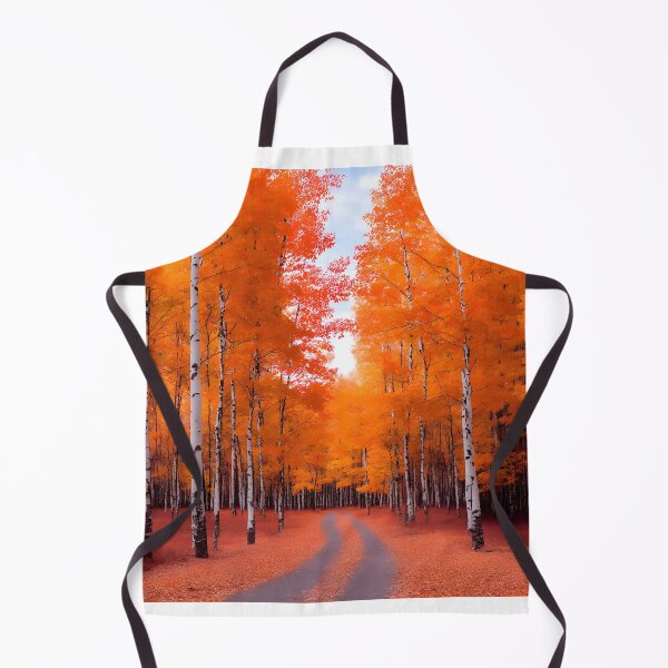 Item preview, Birch Forest Landscapes With Tall, Slender White Birch Trees Adorned With Golden, Orange, and Red Autumn Leaves, Ai Generated Art designed and sold by AiGens.