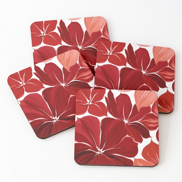 Item preview, Large red flowers designed and sold by beamorello.
