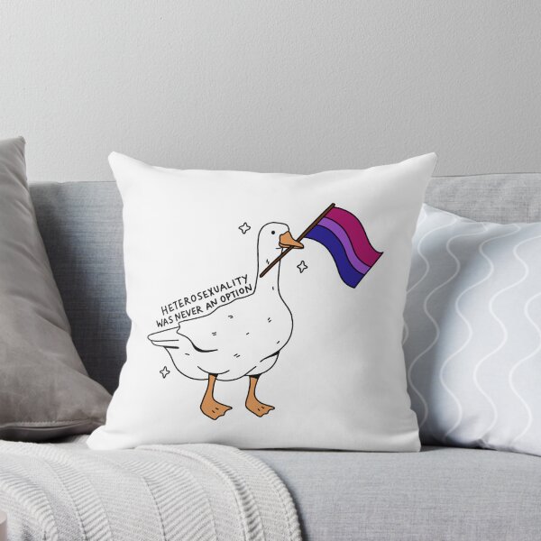 Item preview, 'heterosexuality was never an option' bi pride goose designed and sold by bloemsgallery.