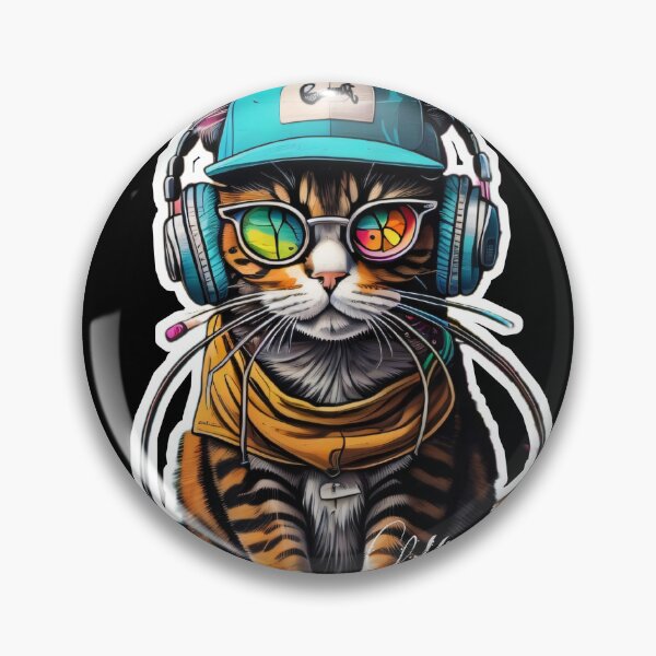 Item preview, MIA CAT JAM WITH HEADPHONE GRAFFITI MIA #3 designed and sold by Design by Miiaarts.
