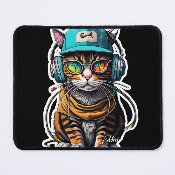 Item preview, MIA CAT JAM WITH HEADPHONE GRAFFITI MIA #3 designed and sold by Design by Miiaarts.