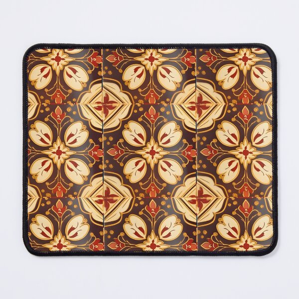 Item preview, Gold Black Red Yellow Russian Fairytale Art Design, Hohloma Inspired, Flowers, Clover Like designed and sold by MiracleROLArt.