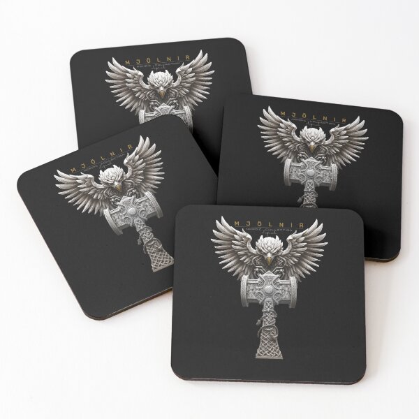 Item preview, Mjölnir - Thor's hammer guarded by the raven (Norse mythology) designed and sold by utopio-art.