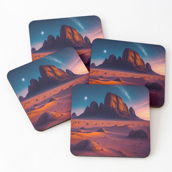 Item preview, Monolith Landscapes With Massive, Solitary Rock Formations Rising From the Desert Sands, Creating a Dramatic and Awe-Inspiring Scene, Ai Generated Art designed and sold by AiGens.