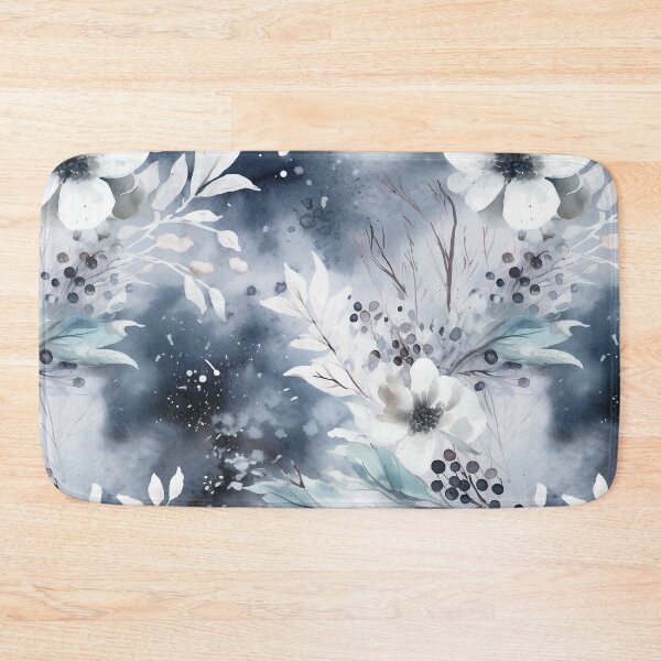 Item preview, Midwinter's Dream var. 4: Ethereal Floral Winter Scene in Moonlight and Snow designed and sold by stateofhuman.