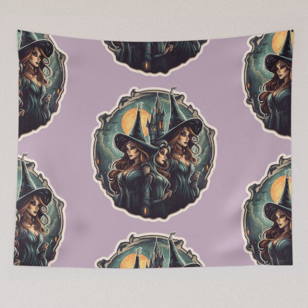 Item preview, witches, Happy Halloween, for mom designed and sold by PRYMULLART.