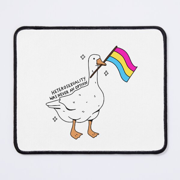 Item preview, 'heterosexuality was never an option' pansexual pride goose designed and sold by bloemsgallery.