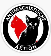 Antifaschistische Katze Sticker Sticker