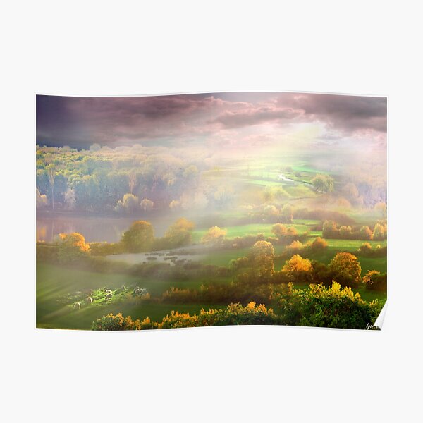 Morning Valley Poster