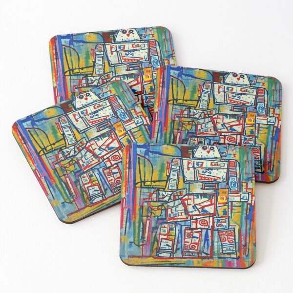 Item preview, Robot street art colorful illustration  designed and sold by RobotAIArt.
