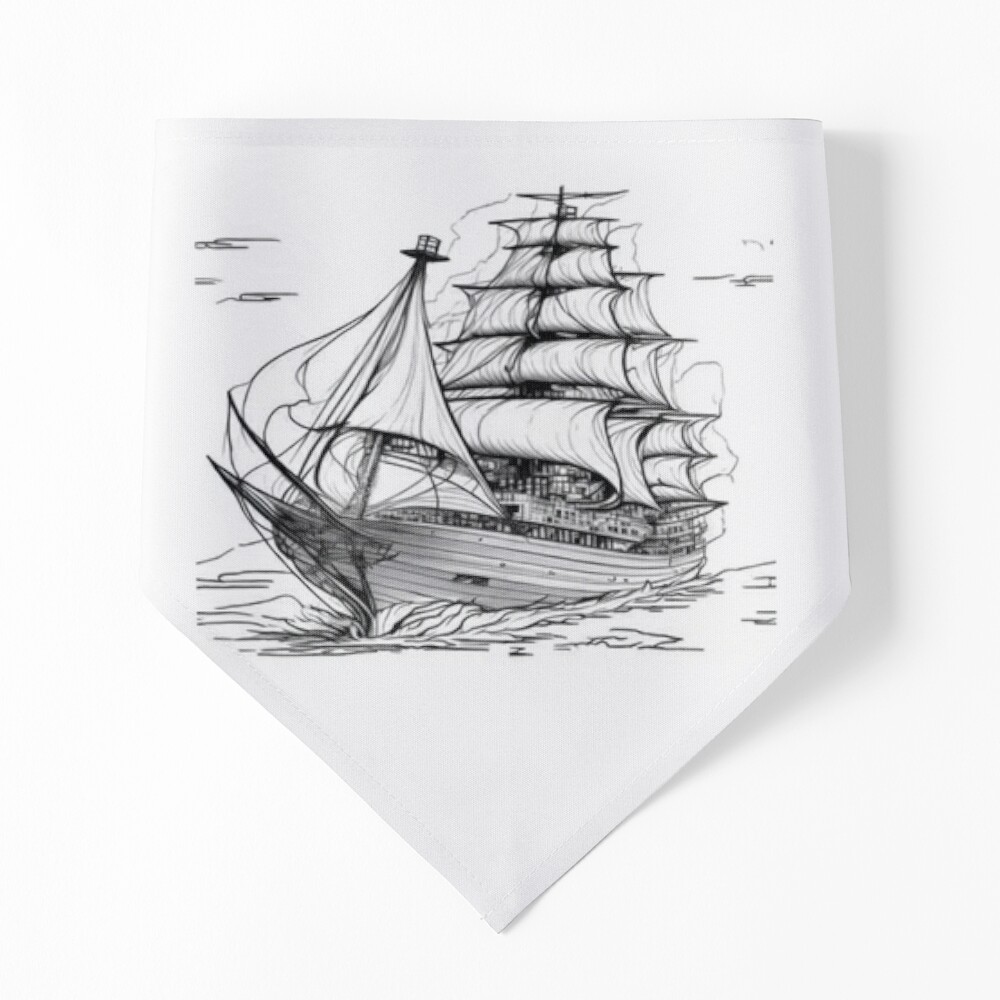 Sailing through Time: 18th Century Ship Drawing Leggings for Sale by  ilan975