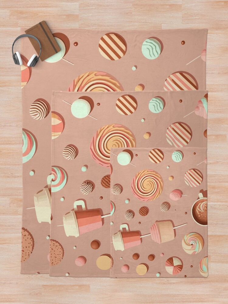 Thumbnail 5 of 6, Throw Blanket, Choco Pattern designed and sold by uniqueD.